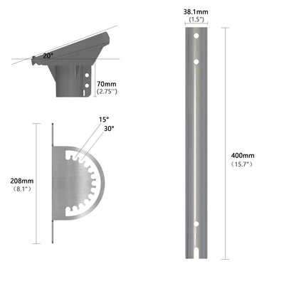 Starlink Gen 3 Roof Mount Stainless Steel Pivot Kit with Pipe Adapter for V3/V4 Standard Dish |
